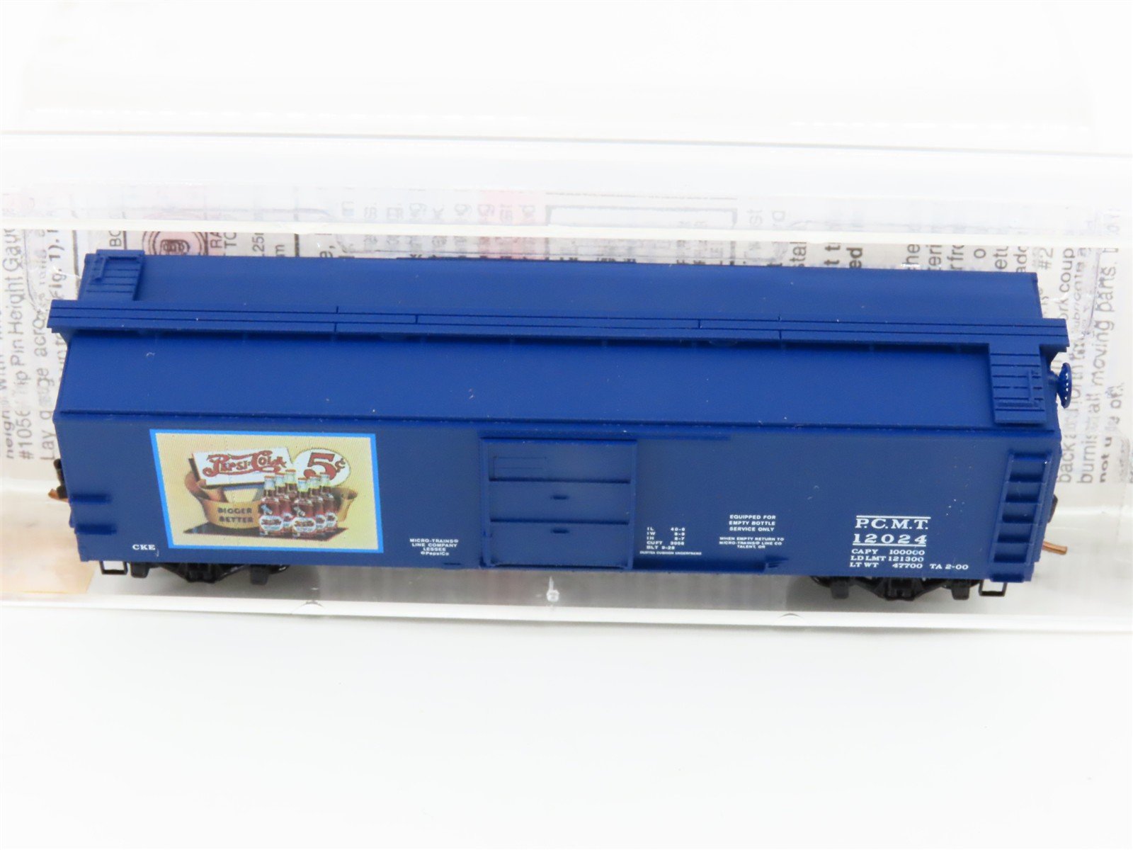 N Scale Micro-Trains MTL 120220 PCMT Pepsi-Cola 40' Single Door Box Car #12024