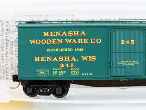 N Scale Micro-Trains MTL 39200 Menasha Wooden Ware 40' Single Door Box Car #245