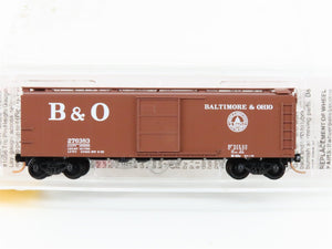 N Scale Micro-Trains MTL 120240 B&O Baltimore & Ohio 40' Steel Box Car #276383