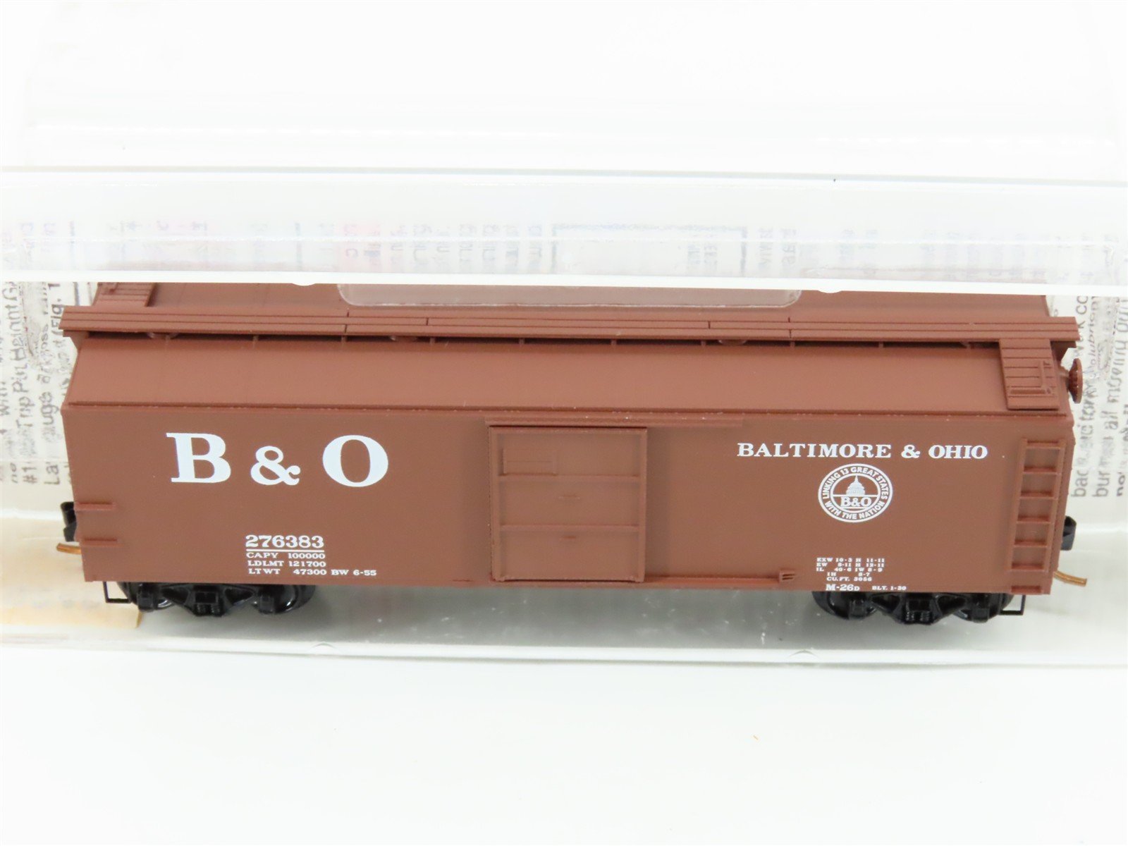 N Scale Micro-Trains MTL 120240 B&O Baltimore & Ohio 40' Steel Box Car #276383