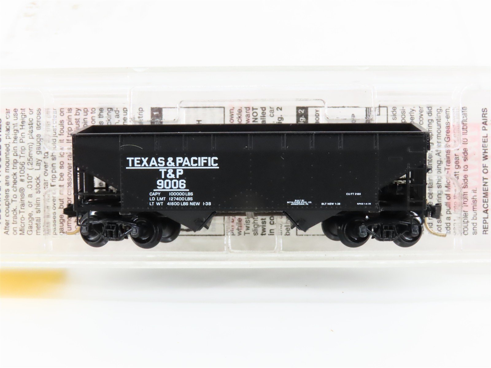 N Scale Micro-Trains MTL 55120 T&P Texas & Pacific 33' 2-Bay Hopper #9006