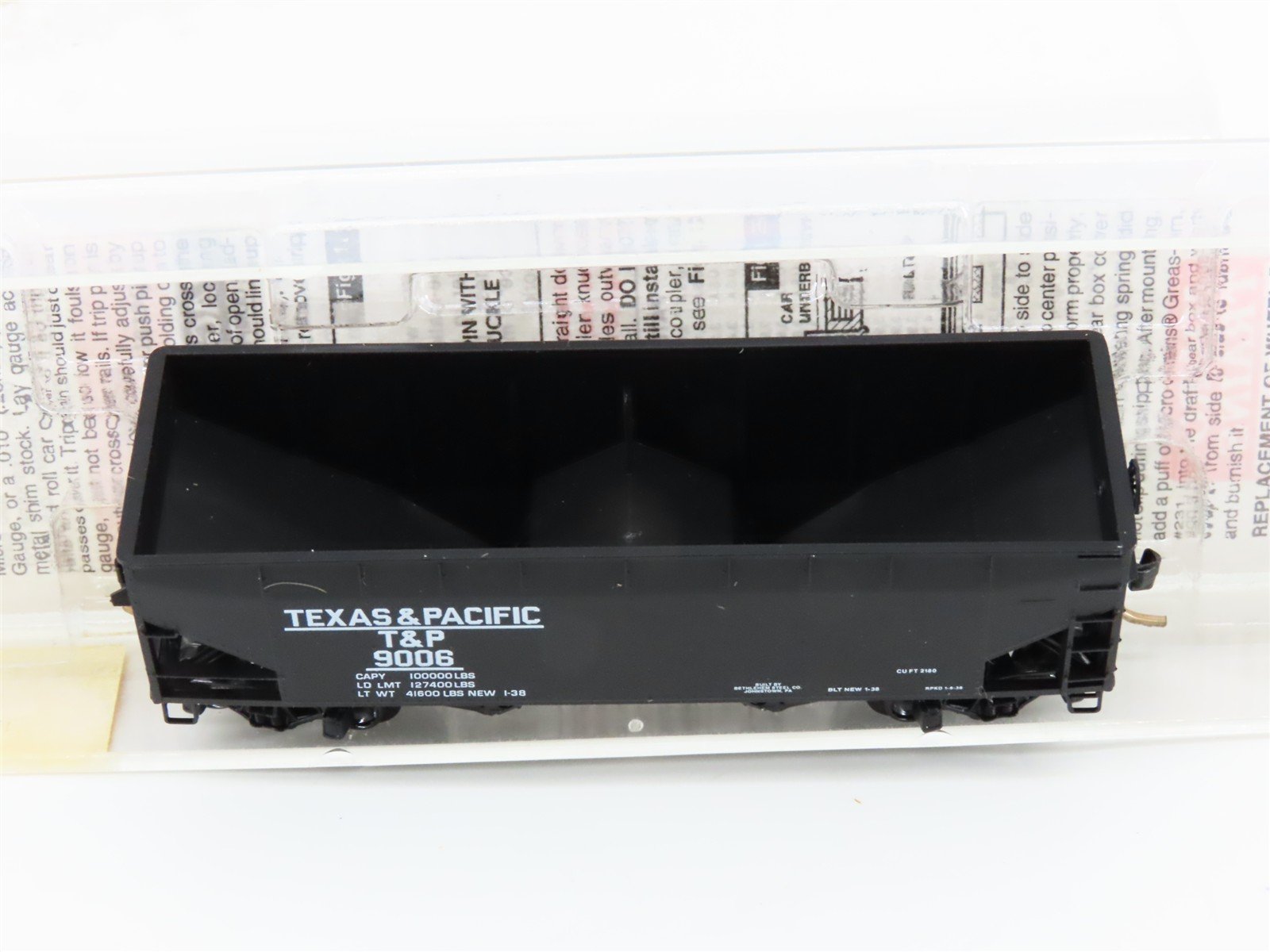 N Scale Micro-Trains MTL 55120 T&P Texas & Pacific 33' 2-Bay Hopper #9006