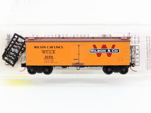 N Scale Micro-Trains MTL 58540 WCLX Wilson Car Lines 36' Wood Reefer #9259