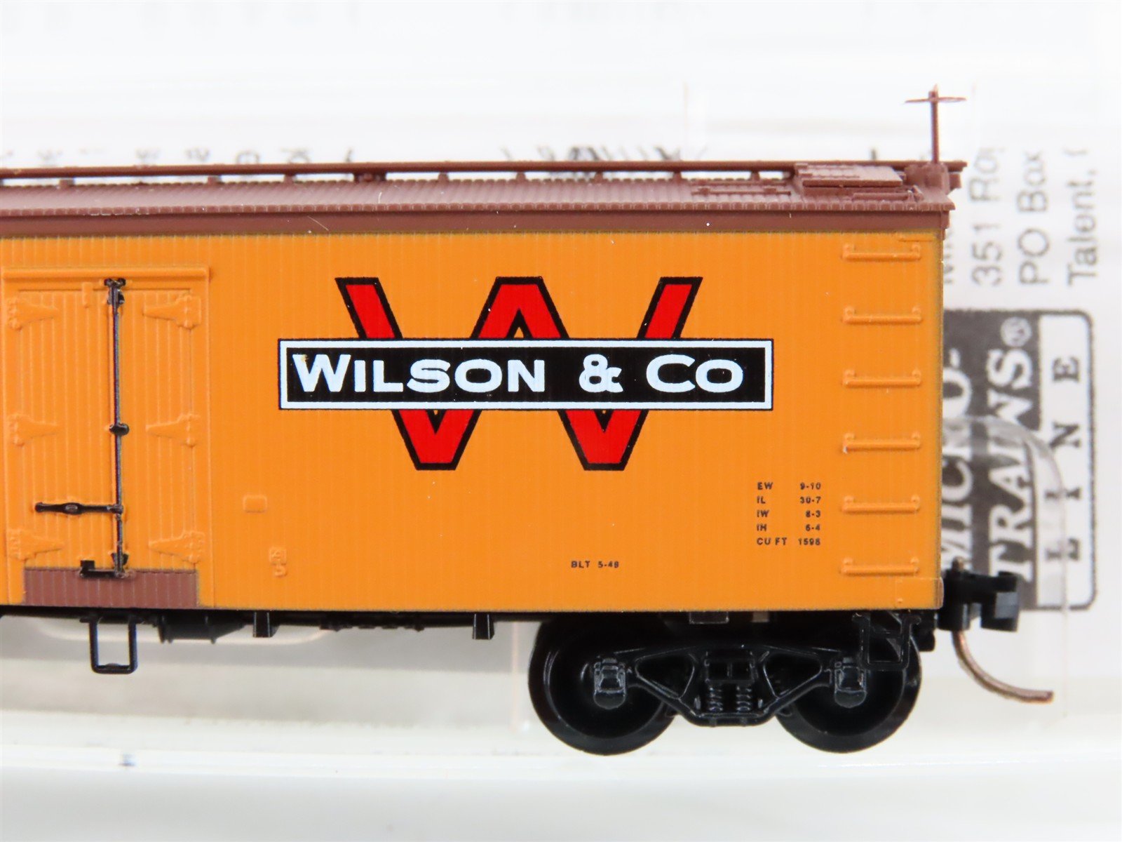 N Scale Micro-Trains MTL 58540 WCLX Wilson Car Lines 36' Wood Reefer #9259
