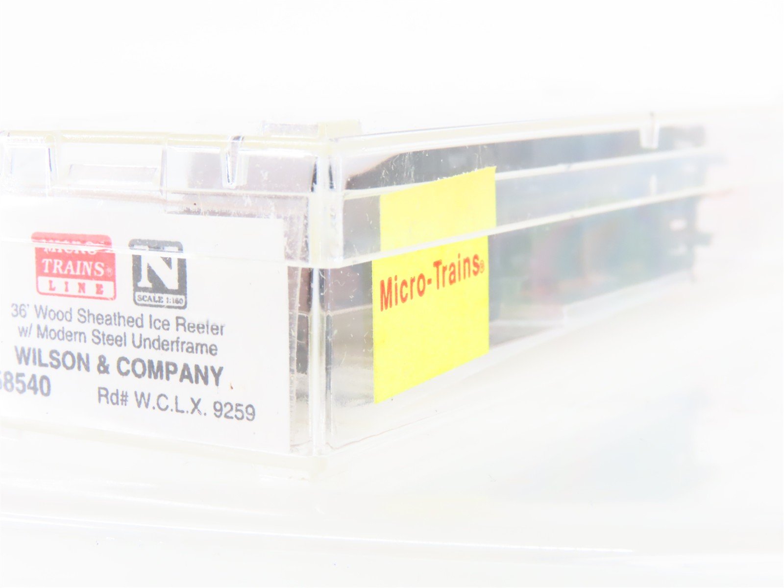 N Scale Micro-Trains MTL 58540 WCLX Wilson Car Lines 36' Wood Reefer #9259