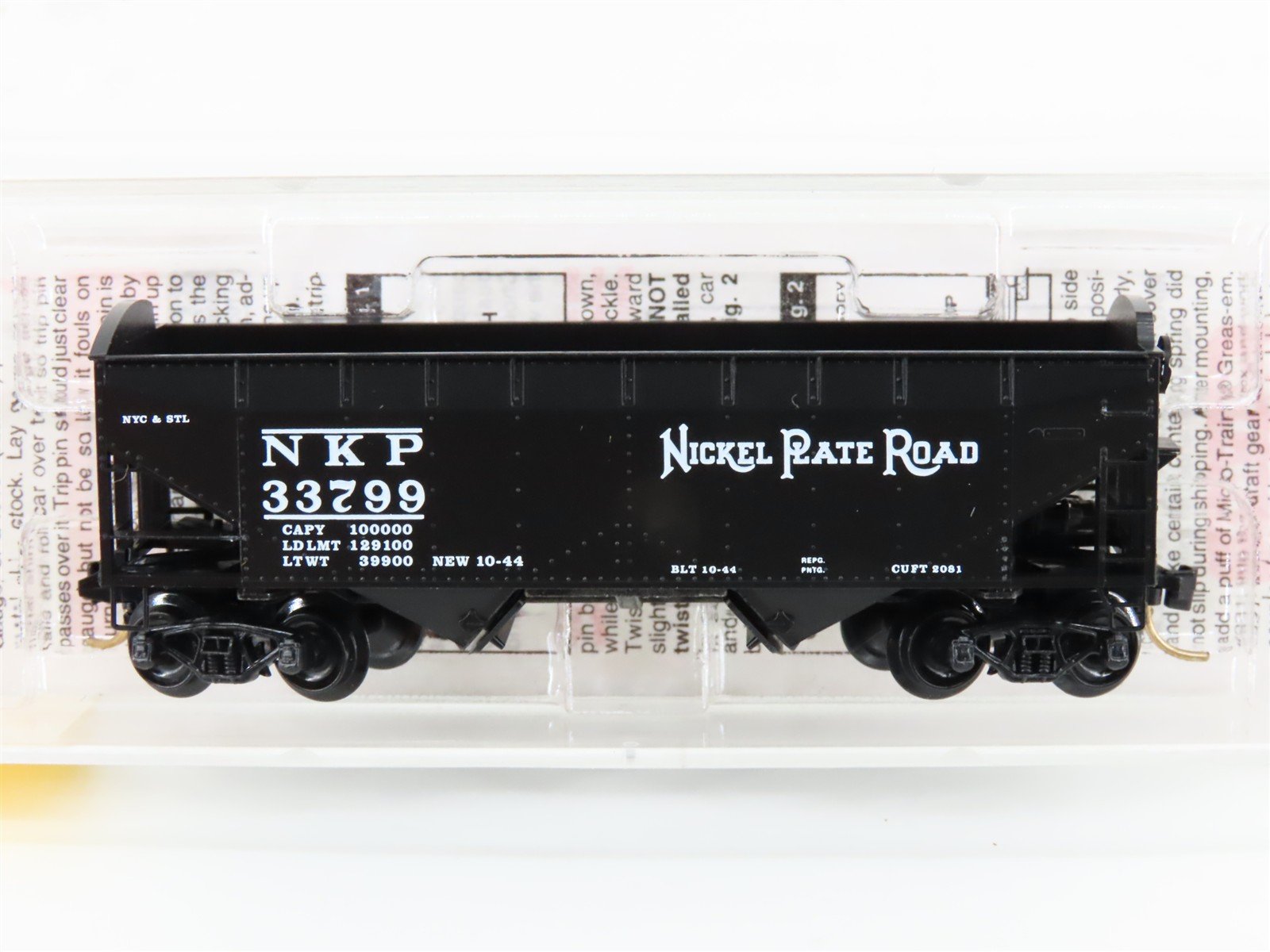 N Scale Micro-Trains MTL 86020 NKP Nickel Plate Road 33' 2-Bay Hopper #33799