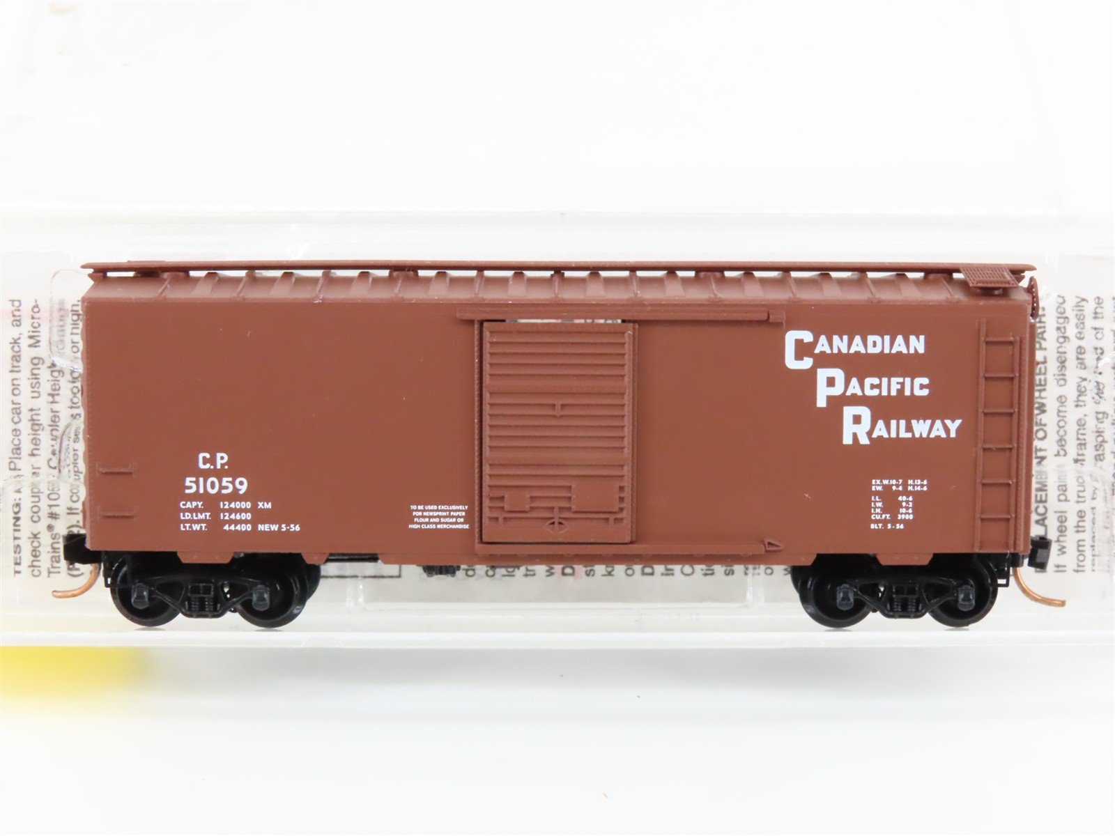 N Scale Micro-Trains MTL 20436/2 CP Canadian Pacific Railway 40' Box Car #51059