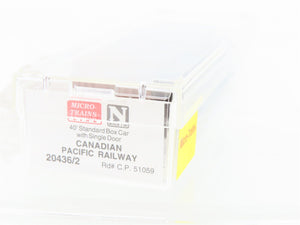 N Scale Micro-Trains MTL 20436/2 CP Canadian Pacific Railway 40' Box Car #51059