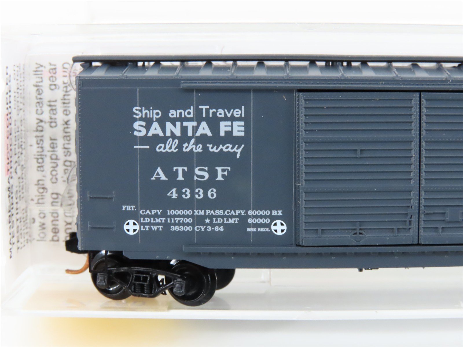 N Scale Micro-Trains MTL 34250 ATSF Santa Fe 50' Double Door Box Car #4336