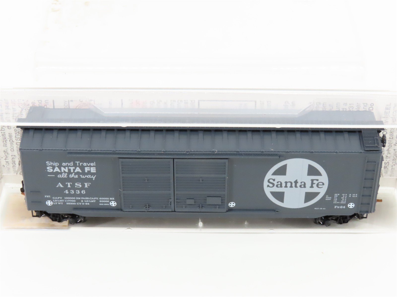 N Scale Micro-Trains MTL 34250 ATSF Santa Fe 50' Double Door Box Car #4336