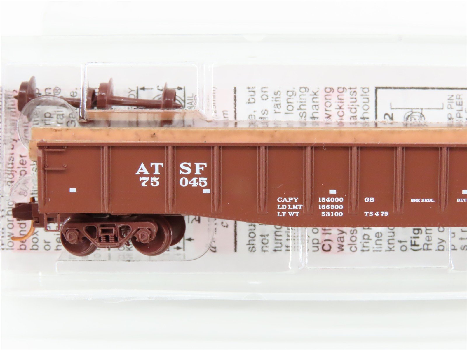 N Scale Micro-Trains MTL 04600080 ATSF Santa Fe 50' Gondola #75045 w/ Load