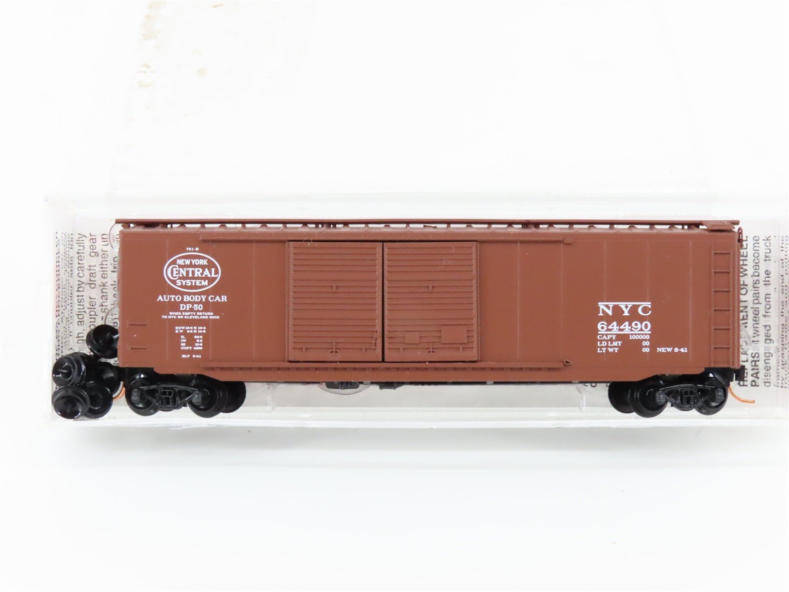 N Micro-Trains MTL 34150 NYC New York Central 50' Double Door Box Car #64490