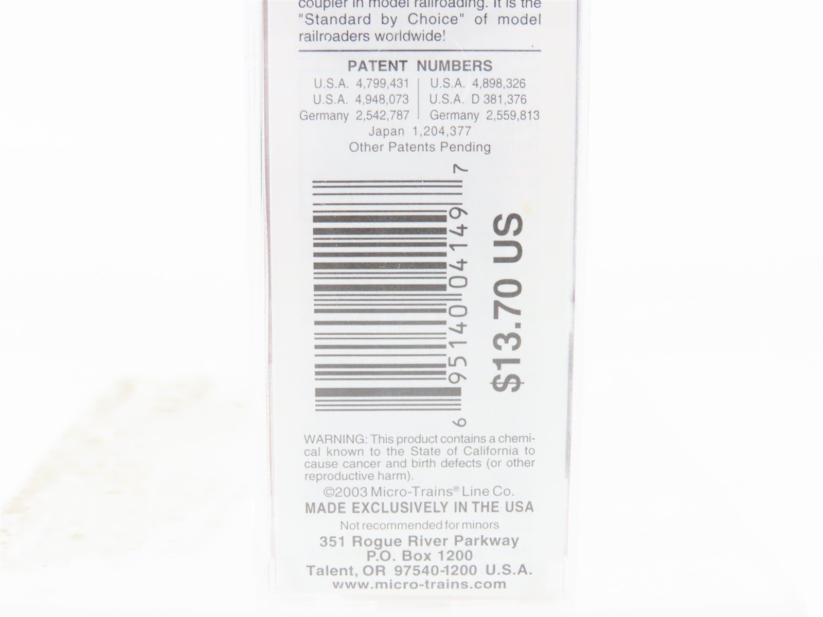 N Micro-Trains MTL 34150 NYC New York Central 50' Double Door Box Car #64490
