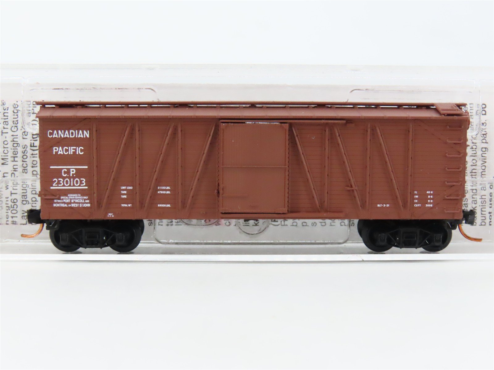 N Micro-Trains MTL 02800120 CP Canadian Pacific 40' Single Door Box Car #230103