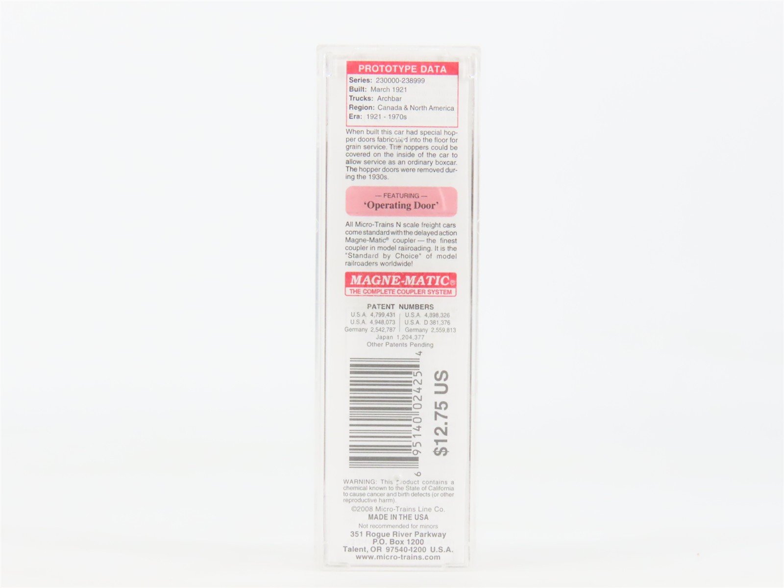 N Micro-Trains MTL 02800120 CP Canadian Pacific 40' Single Door Box Car #230103