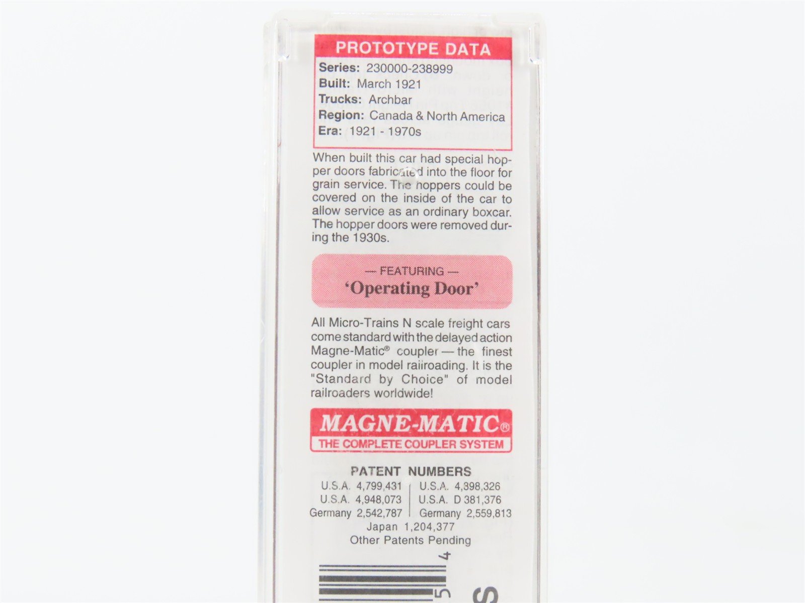 N Micro-Trains MTL 02800120 CP Canadian Pacific 40' Single Door Box Car #230103