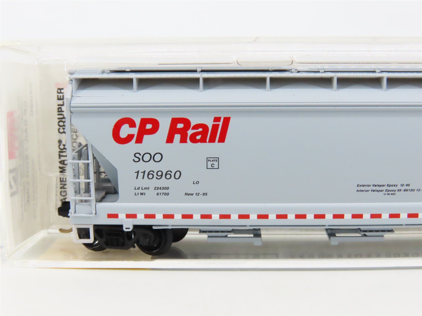 N Micro-Trains MTL 94090 SOO CP Rail 3-Bay Center Flow Covered Hopper #116960
