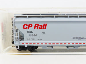 N Micro-Trains MTL 94090 SOO CP Rail 3-Bay Center Flow Covered Hopper #116960