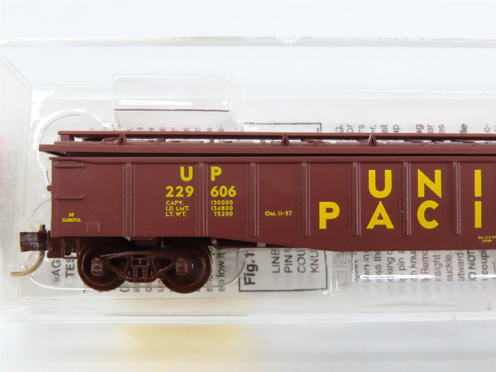 N Scale Micro-Trains MTL 106020 UP Union Pacific 50' Covered Gondola #229606