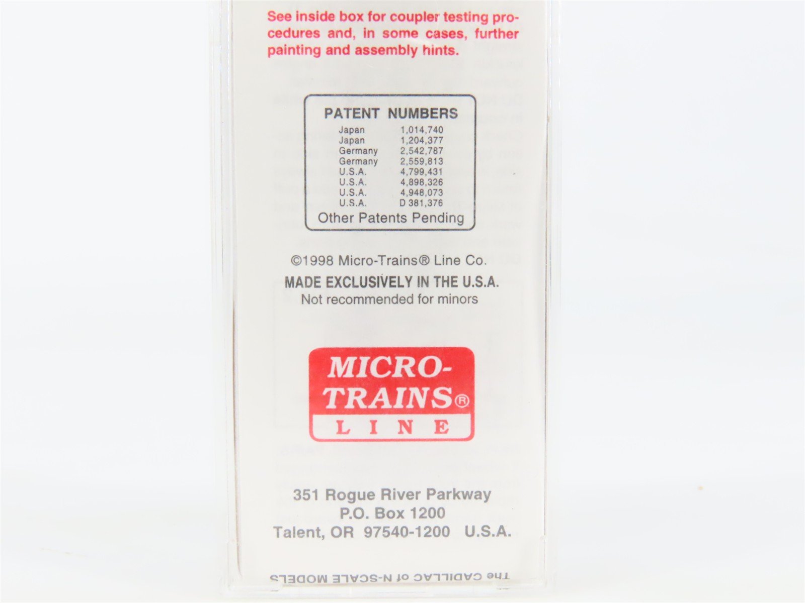 N Scale Micro-Trains MTL 106020 UP Union Pacific 50' Covered Gondola #229606