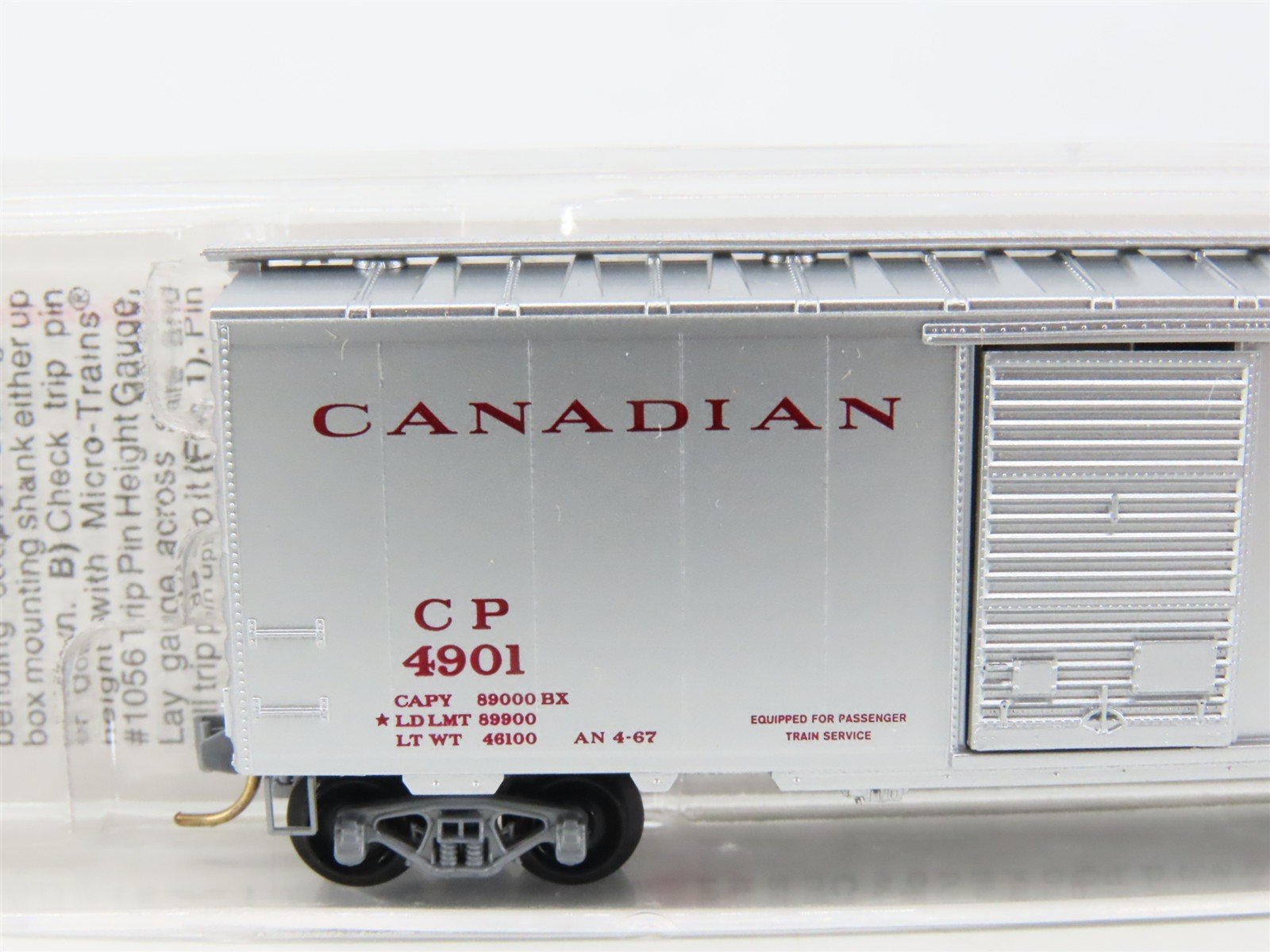 N Scale Micro-Trains MTL 20546 CP Canadian Pacific 40' Single Door Box Car #4901