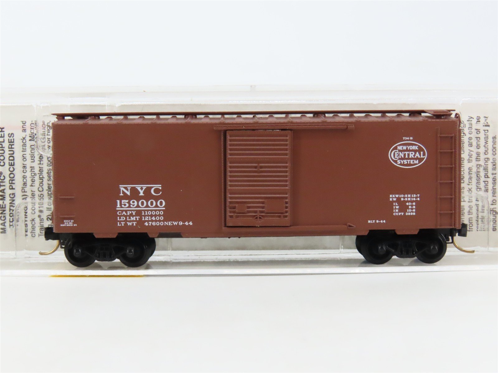 N Micro-Trains MTL 20047 NYC New York Central 40' Single Door Box Car #159000