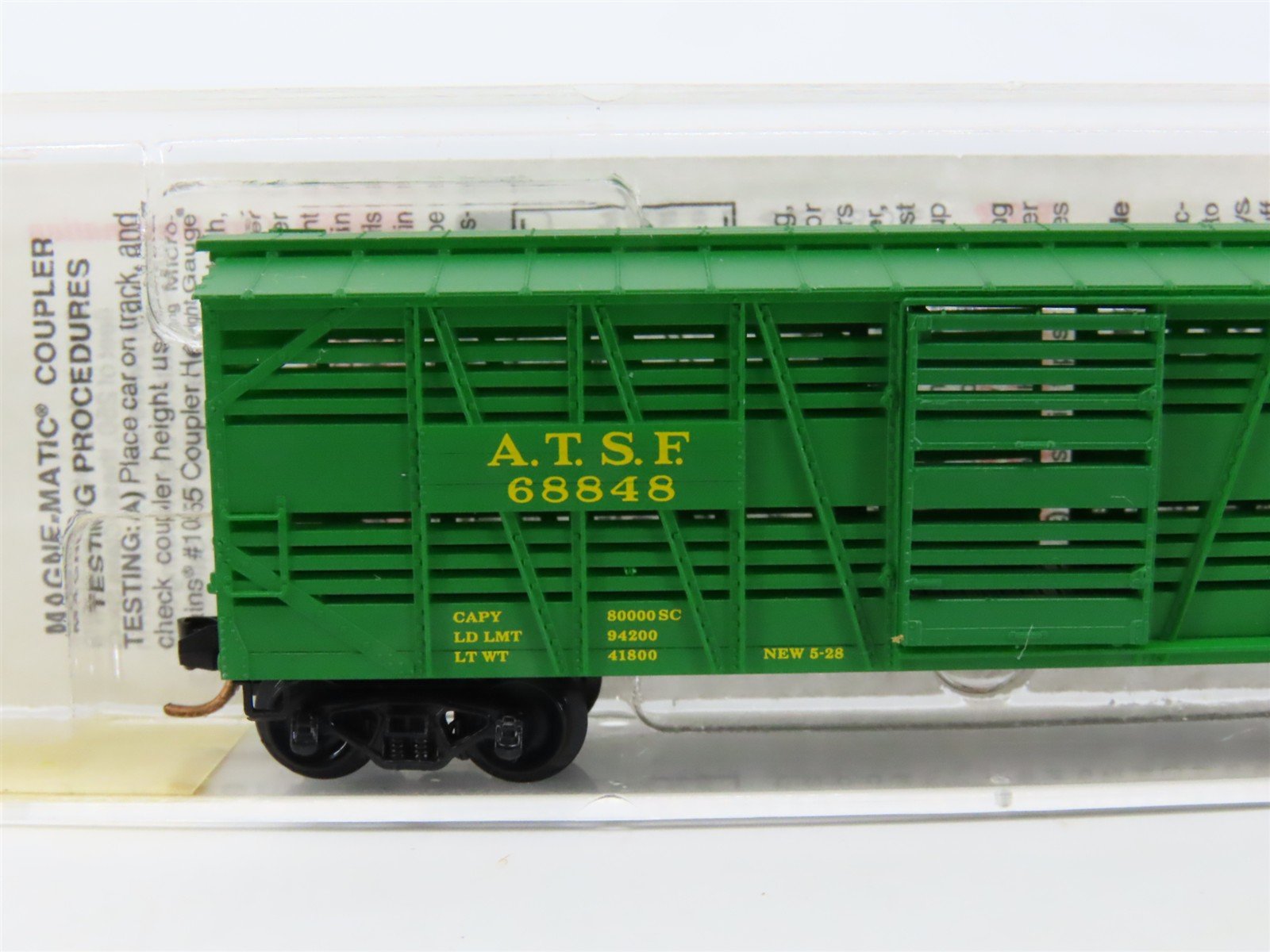 N Scale Micro-Trains MTL 35070 ATSF Santa Fe 40' Despatch Stock Car #68848