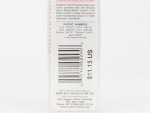 N Scale Micro-Trains MTL 44090 CB&Q Burlington Route 50' Flat Car #93374