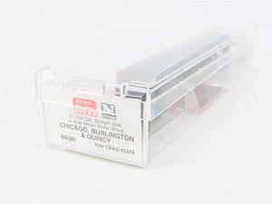 N Scale Micro-Trains MTL 44090 CB&Q Burlington Route 50' Flat Car #93374