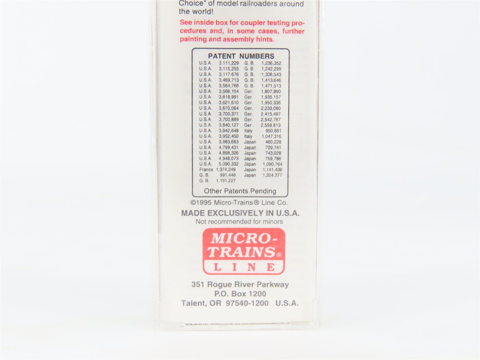 N Scale Micro-Trains MTL 20760 SP Southern Pacific Overnights Box Car #163324