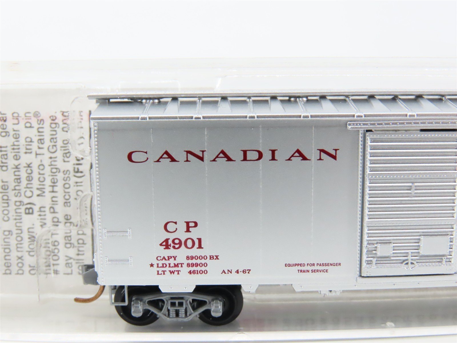 N Scale Micro-Trains MTL 20546 CP Canadian Pacific 40' Single Door Box Car #4901
