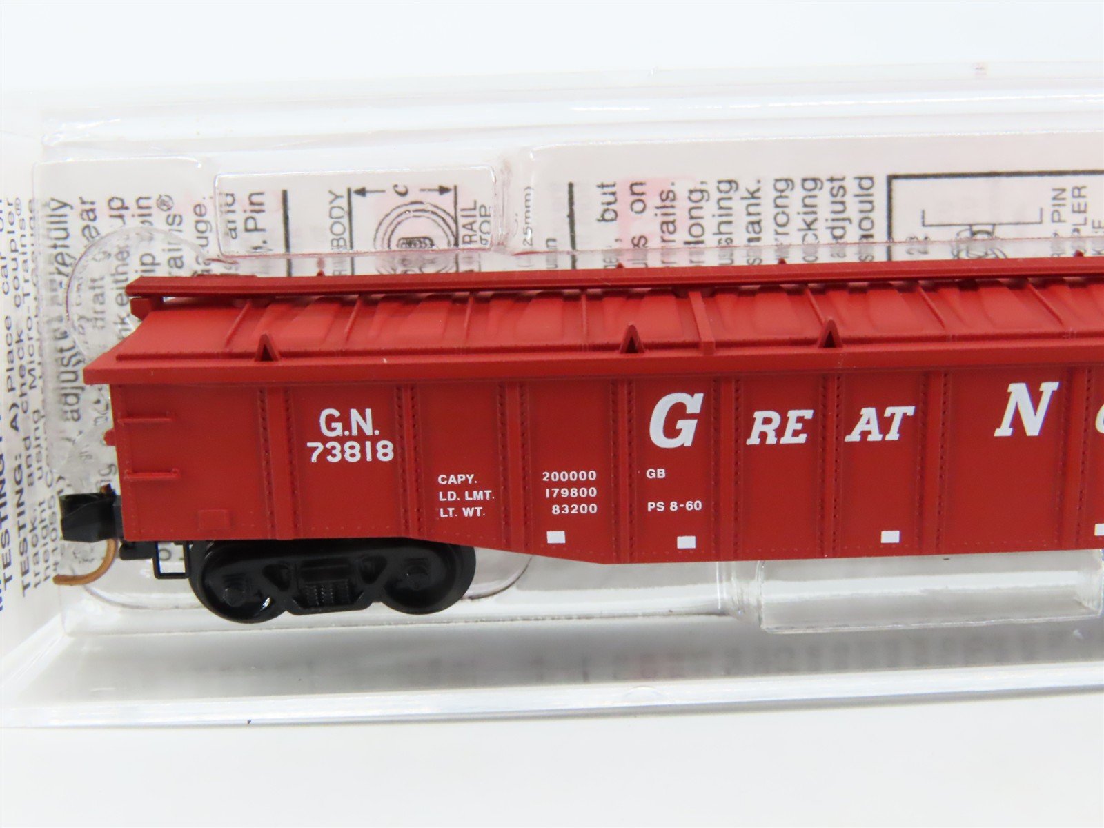 N Scale Micro-Trains MTL 106210 GN Great Northern 50' Covered Gondola #73818