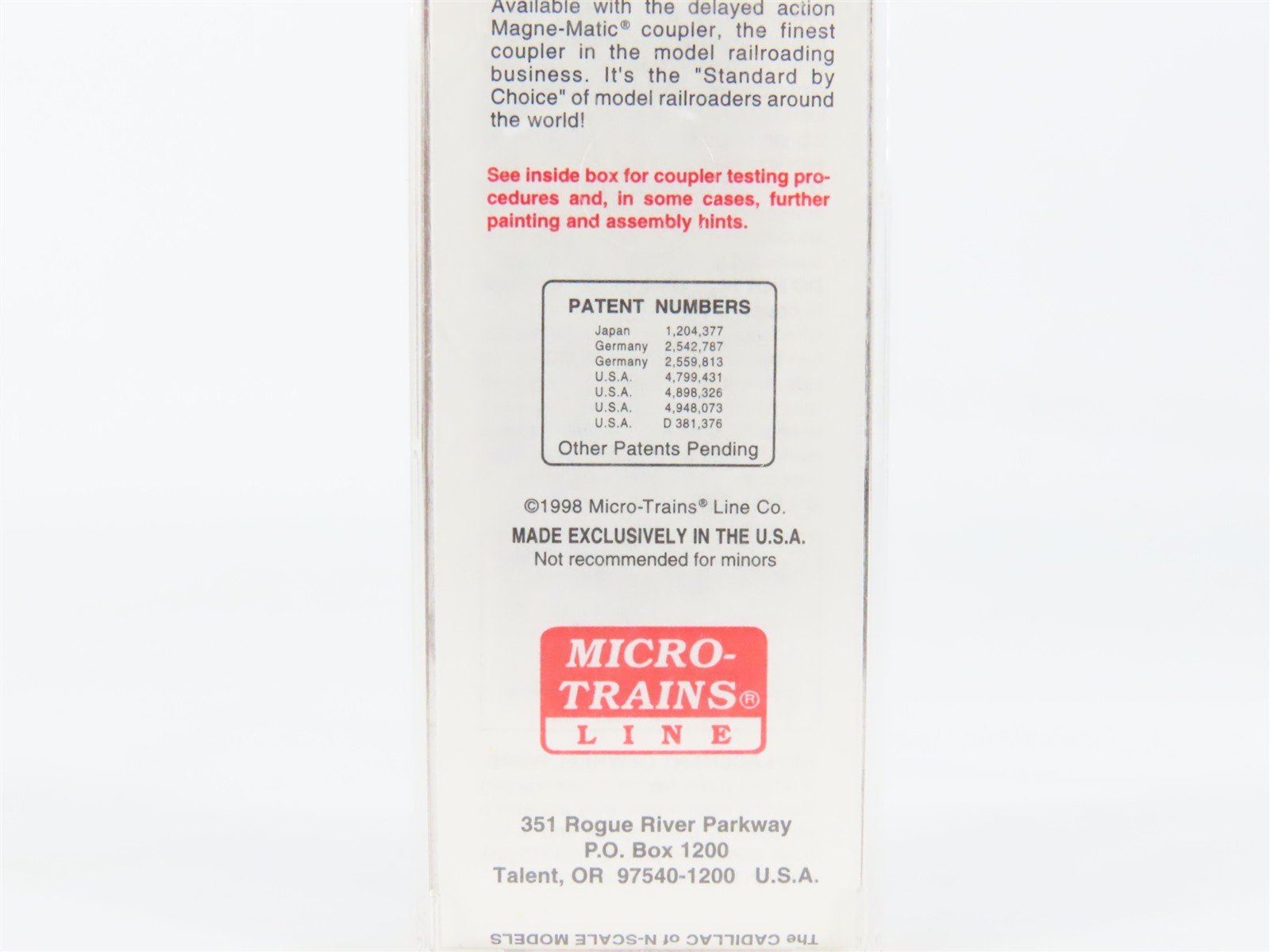 N Micro-Trains MTL 20080 SP Southern Pacific 40' Single Door Box Car #105045