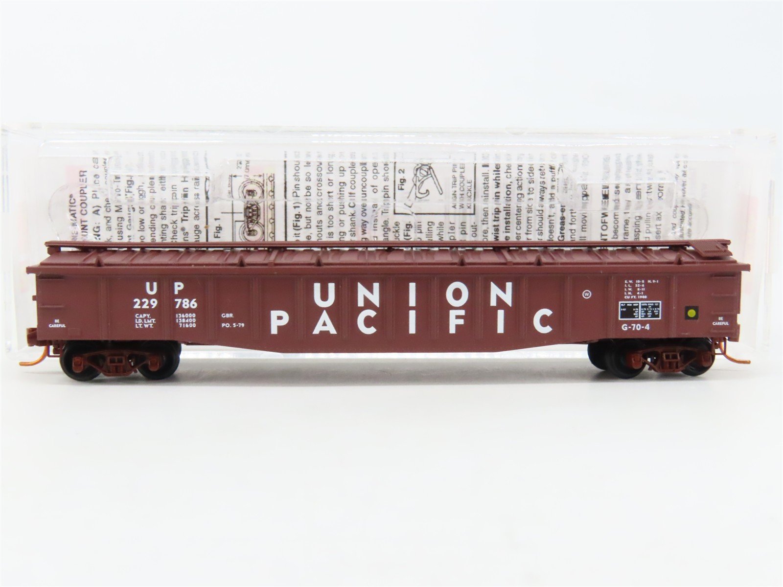 N Scale Micro-Trains MTL 10600120 UP Union Pacific 50' Covered Gondola #229786