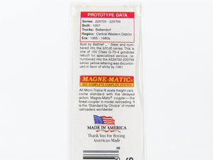 N Scale Micro-Trains MTL 10600120 UP Union Pacific 50' Covered Gondola #229786