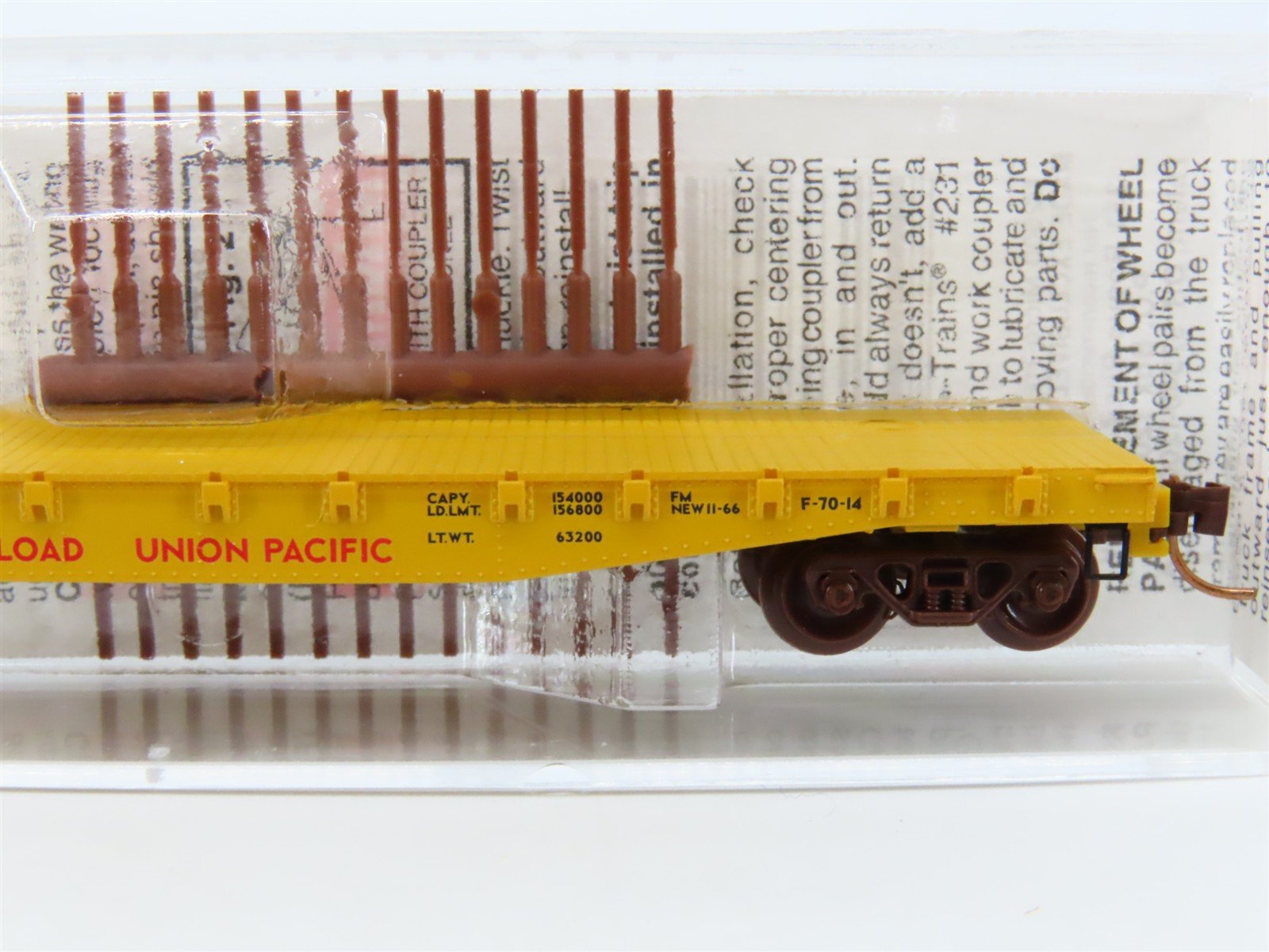 N Scale Micro-Trains MTL 45070 UP Union Pacific Railroad 50' Flat Car #58522