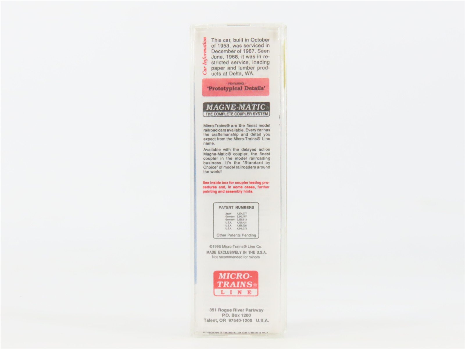 N Scale Micro-Trains MTL 21040 GN Great Northern 40' Plug Door Box Car #6619