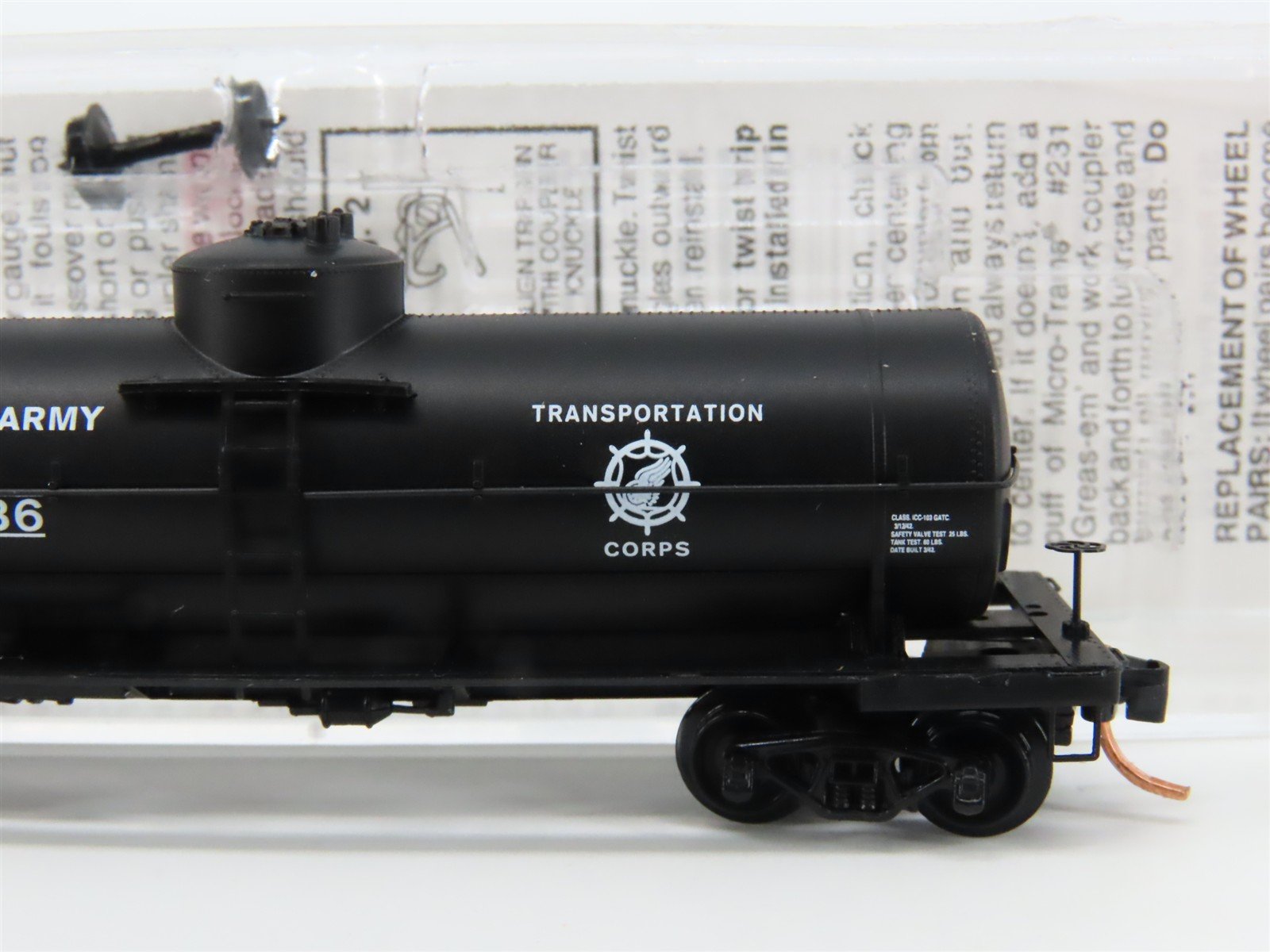 N Scale Micro-Trains MTL 65370 USAX United States Army 39' Tank Car #10936