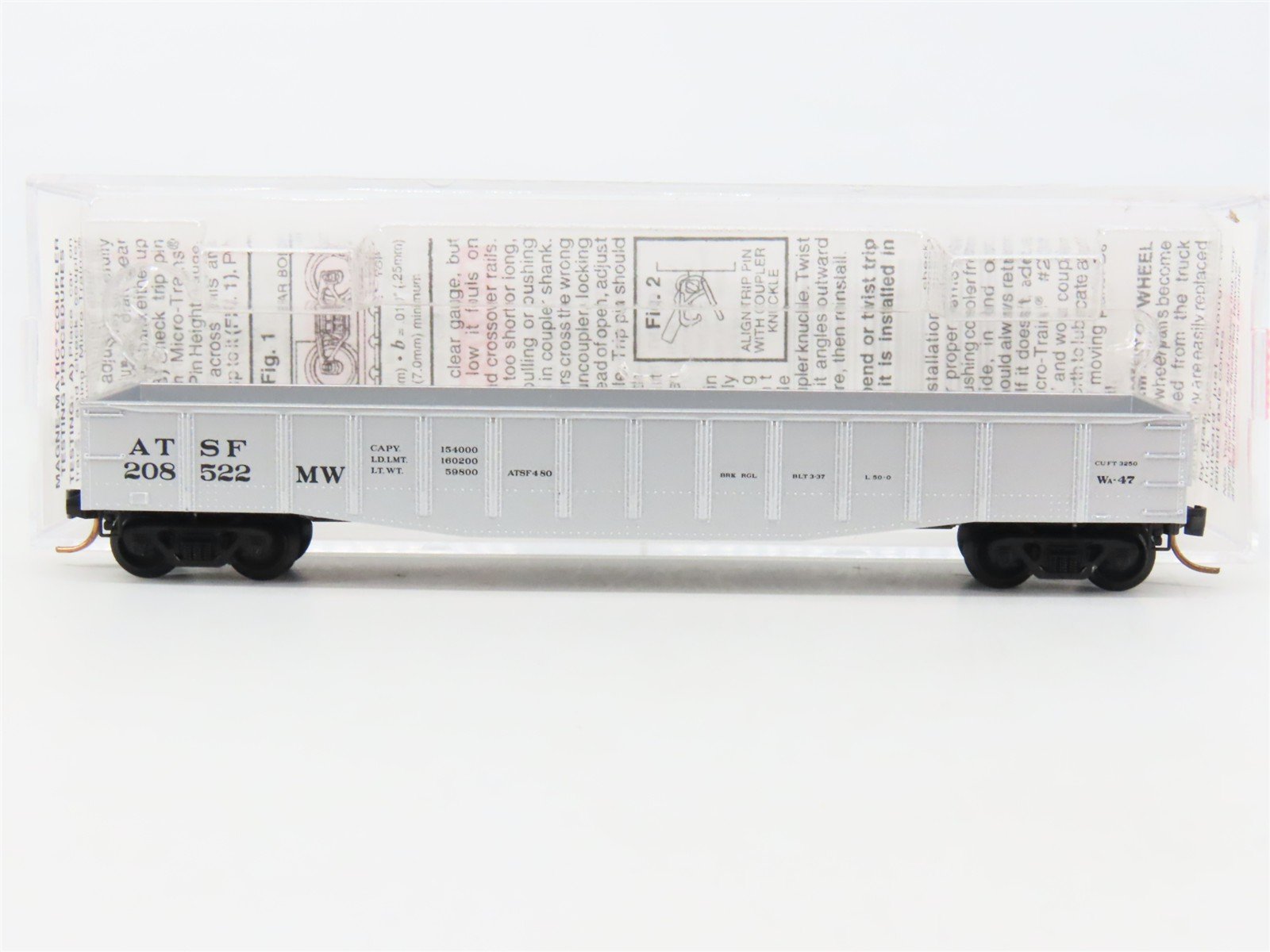 N Scale Micro-Trains MTL 105060 ATSF Santa Fe Railroad 50' Gondola #208522 MW