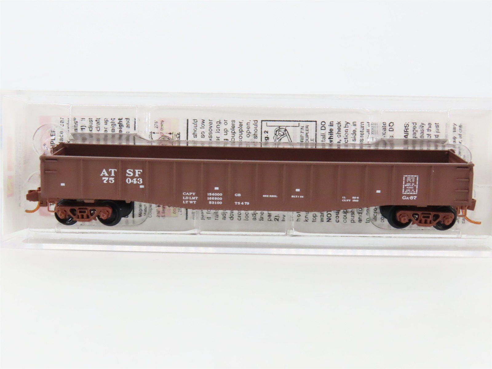 N Scale Micro-Trains MTL 04600080 ATSF Santa Fe Railroad 50' Open Gondola #75043