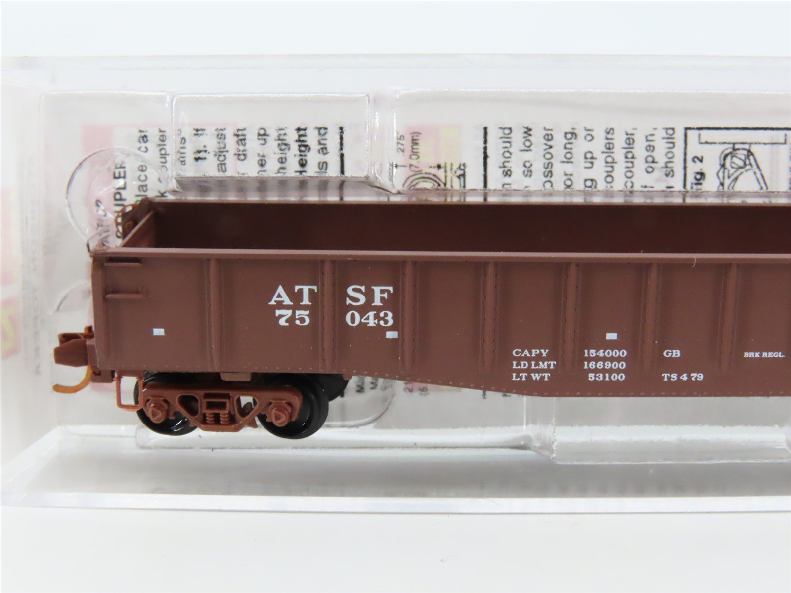 N Scale Micro-Trains MTL 04600080 ATSF Santa Fe Railroad 50' Open Gondola #75043