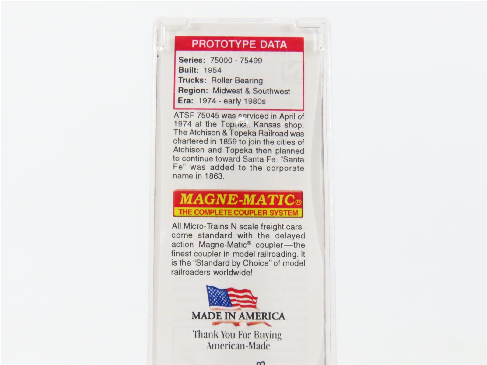 N Scale Micro-Trains MTL 04600080 ATSF Santa Fe Railroad 50' Open Gondola #75043