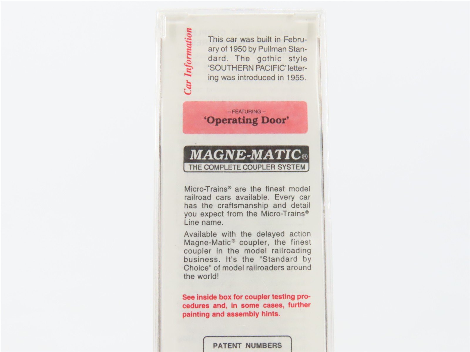 N Micro-Trains MTL 20080 SP Southern Pacific 40' Single Door Box Car #105045