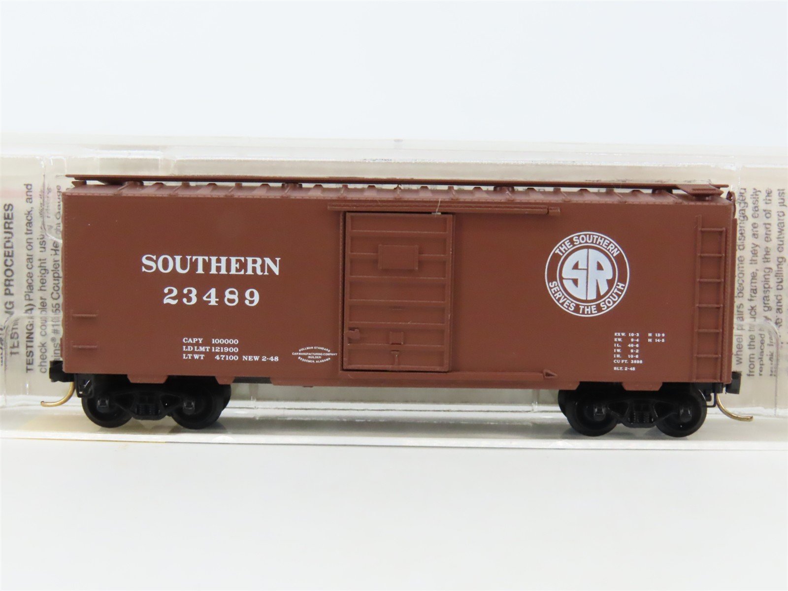 N Scale Micro-Trains MTL 20062 SOU Southern 40' Single Door Box Car #23489