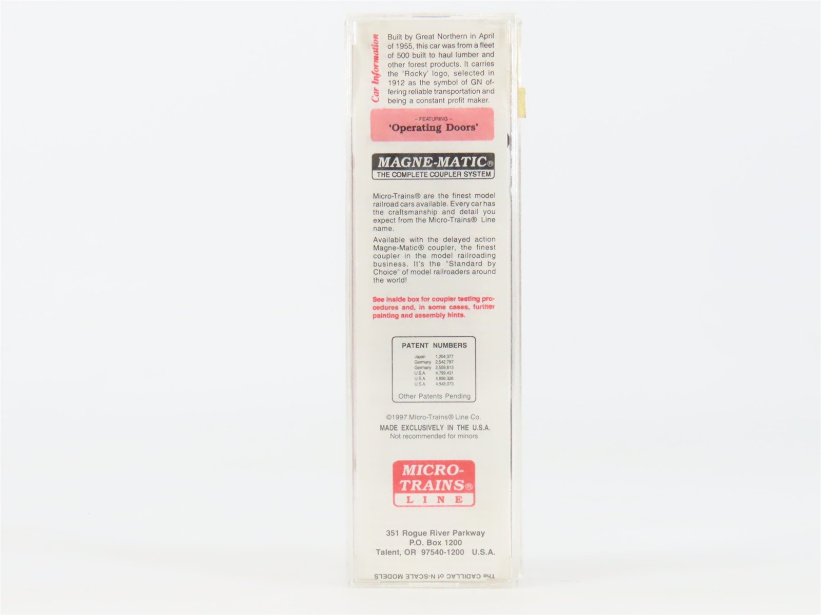 N Scale Micro-Trains MTL 23060 GN Great Northern 40' Double Door Box Car #3270