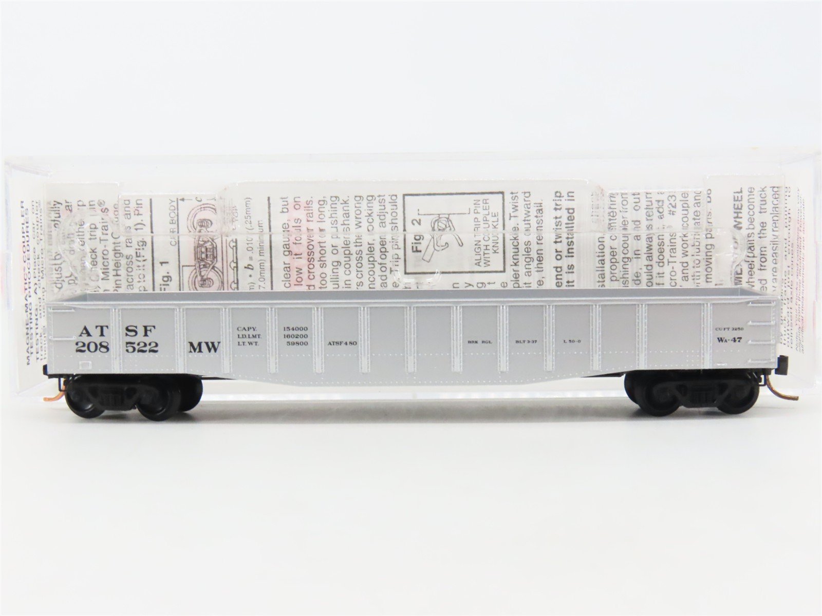 N Scale Micro-Trains MTL 105060 ATSF Santa Fe 50' Open Gondola #208522 MW