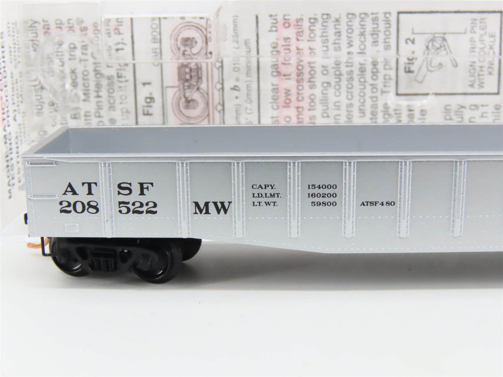 N Scale Micro-Trains MTL 105060 ATSF Santa Fe 50' Open Gondola #208522 MW