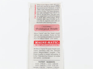 N Scale Micro-Trains MTL 105060 ATSF Santa Fe 50' Open Gondola #208522 MW