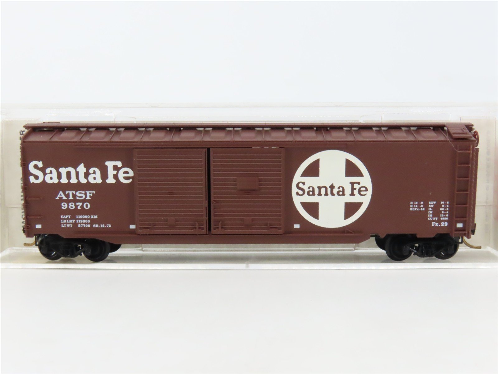 N Scale Micro-Trains MTL 78060 ATSF Santa Fe Railroad 50' Auto Box Car #9870