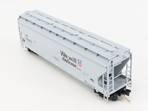 N Scale Micro-Trains MTL 94120 UP Union Pacific 3-Bay Covered Hopper #90802